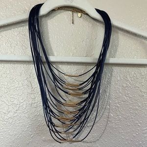Navy blue rope necklace